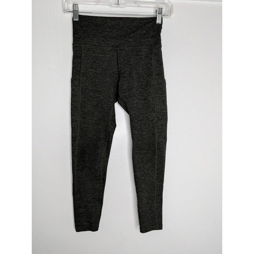 OFFLINE By Aerie Leggings Womens Small green Hugger Hi-Rise Short Inseam Ankle